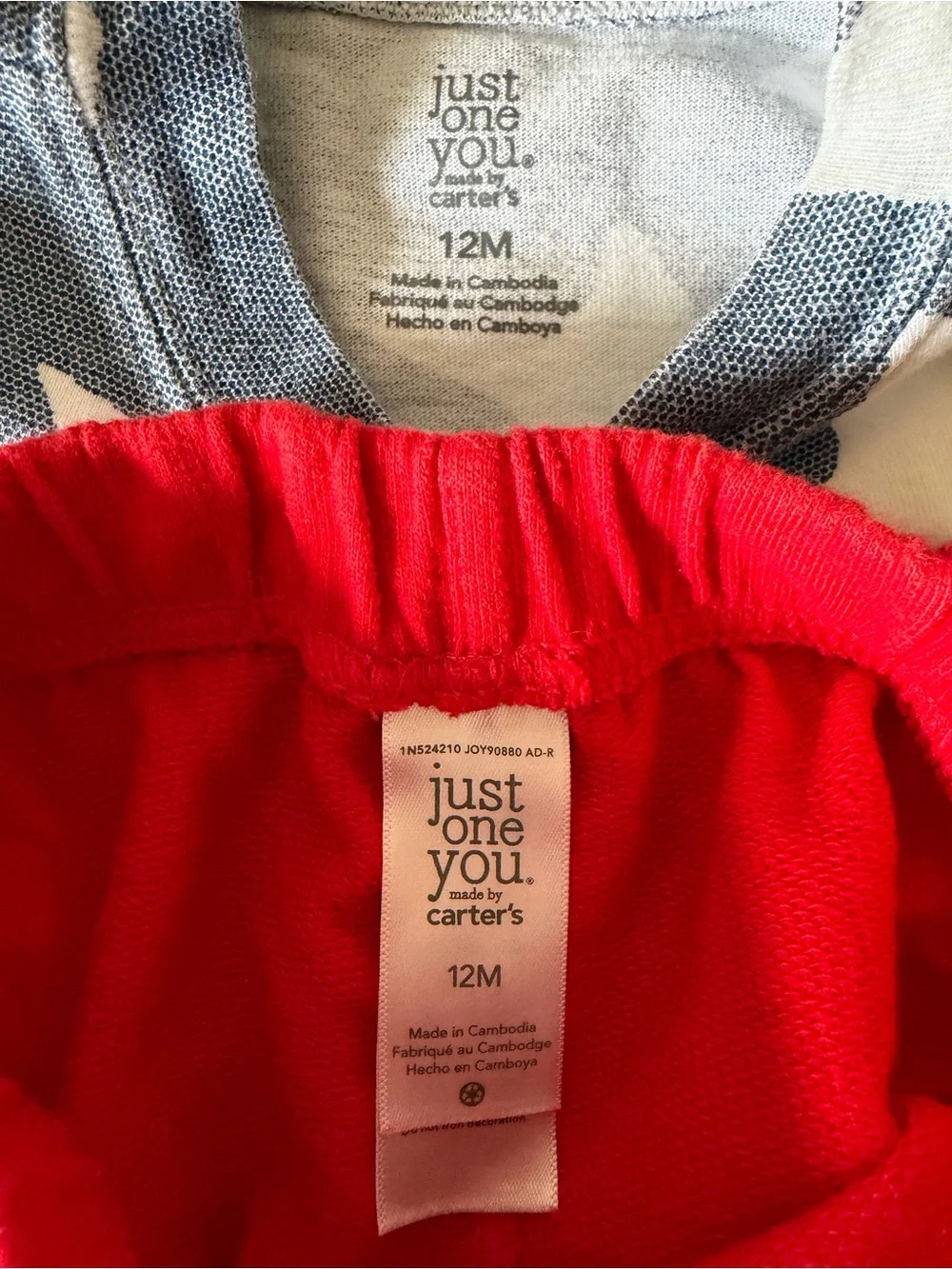 Carter's Blue Star Tee with Red Shorts Set